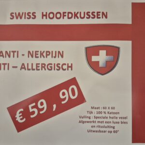 Hoofdkussen SWISS - 60 x 60 cm